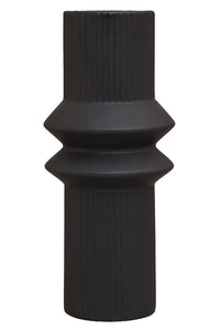 Fabia Black Ceramic Vase