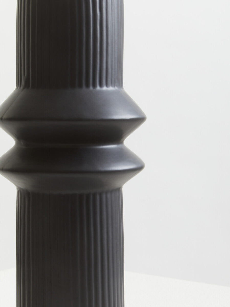 Fabia Black Ceramic Vase
