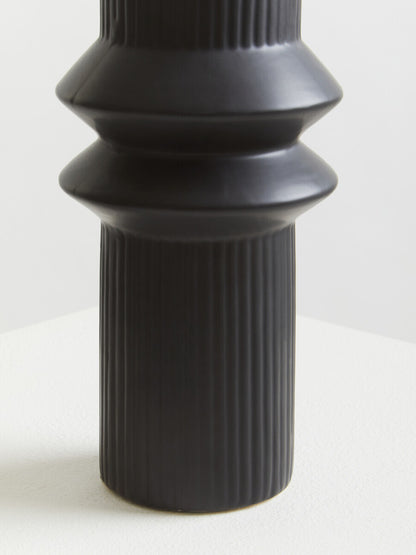 Fabia Black Ceramic Vase