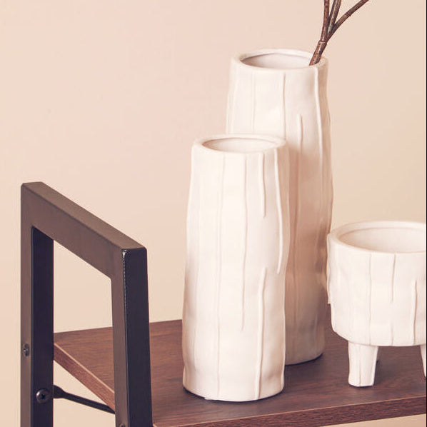 Fara White Small Vase