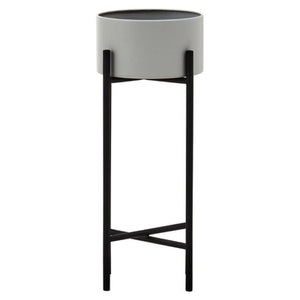 Trosa Small Grey And Black Floor Standing Planter