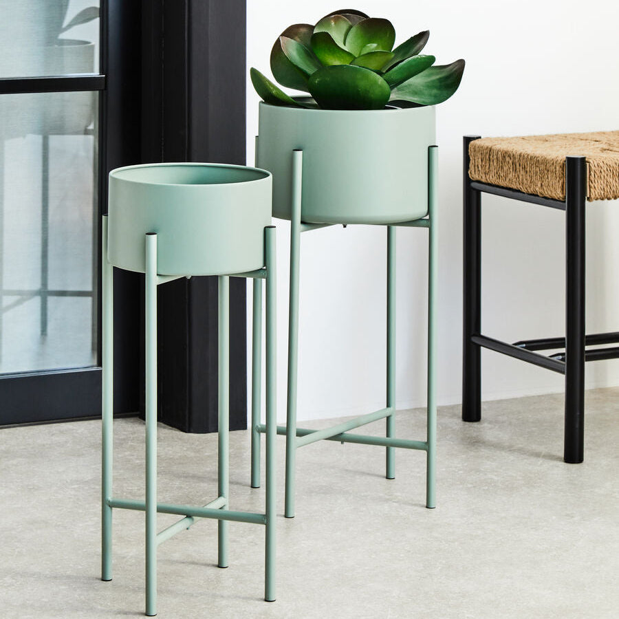 Trosa Small Green Floor Standing Planter