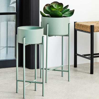 Trosa Small Green Floor Standing Planter