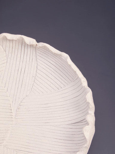 Broc White Textured Bowl