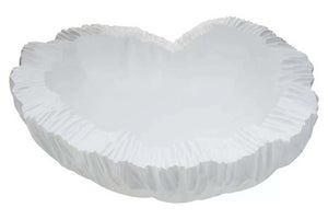 Broc Curved Textured White Bowl