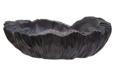 Broc Curved Textured Black Bowl
