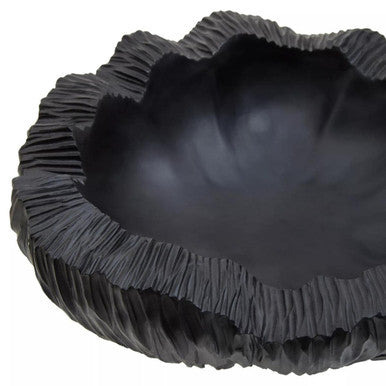 Broc Curved Textured Black Bowl