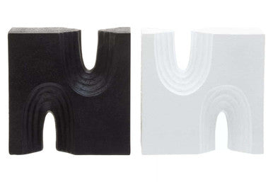 Broc Set Of Two Black And White Bookends