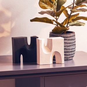 Set of Two Black and White Bookends | Broc