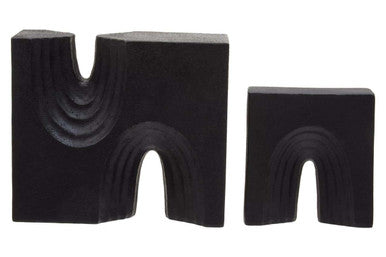 Broc Set Of Two Black Sculptures