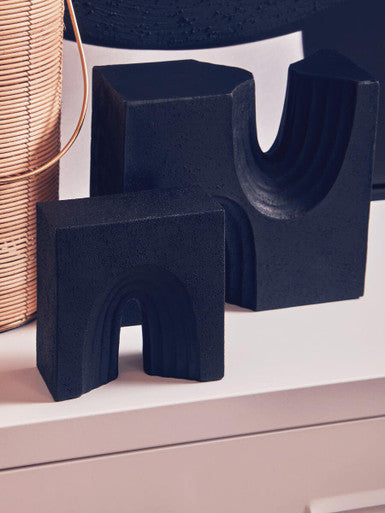 Broc Set Of Two Black Sculptures