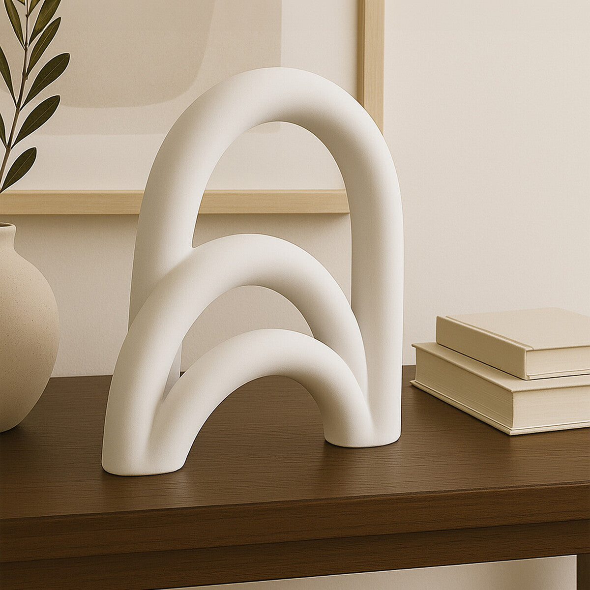 Broc White Arched Sculpture