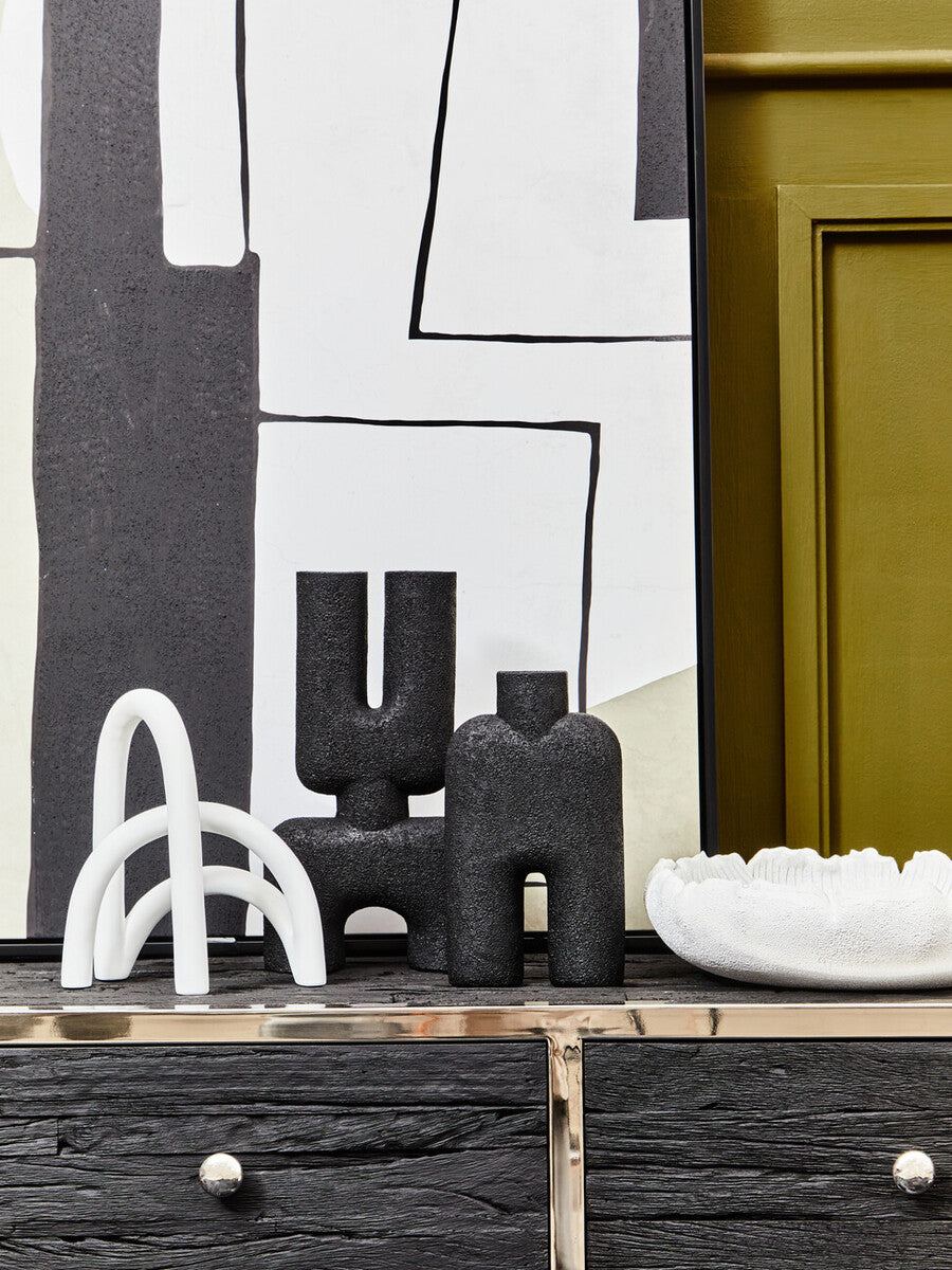 Broc Small Black Sculptured Vase