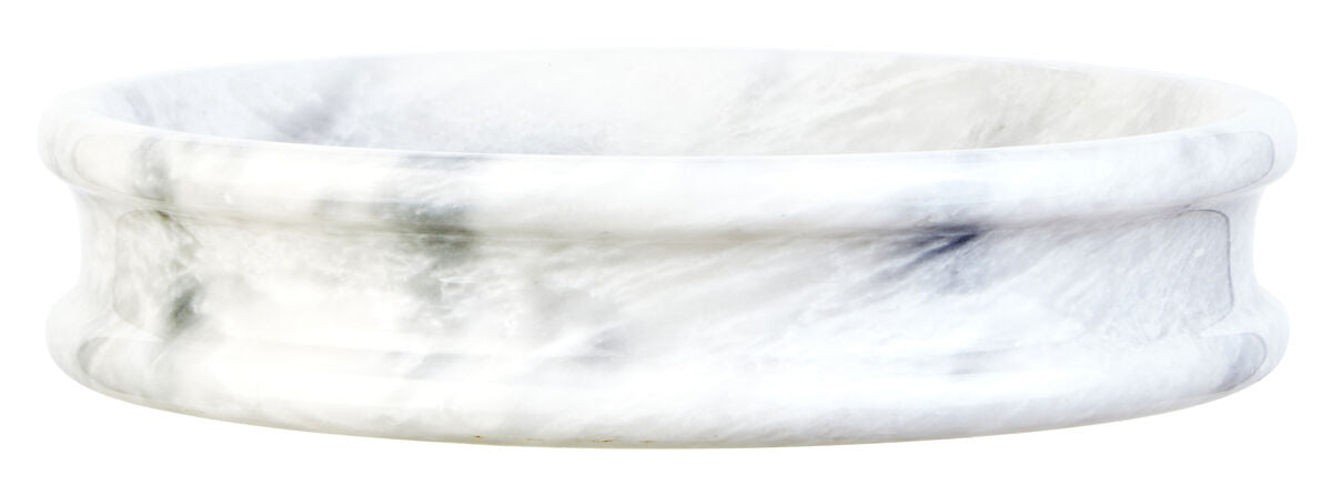 Marmore Round Marble Bowl with Rounded Rim - Image 1