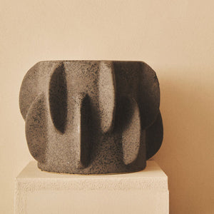 Small Black Textured Planter | Sidra