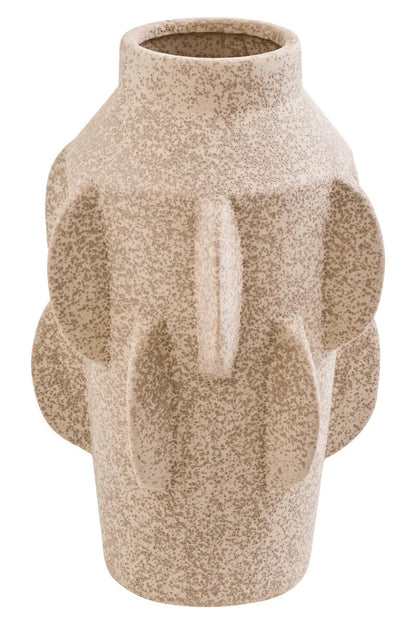 Sidra Large Cream Textured Vase