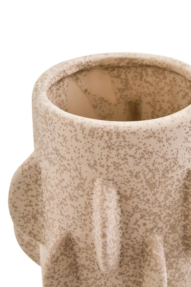 Sidra Small Cream Textured Vase