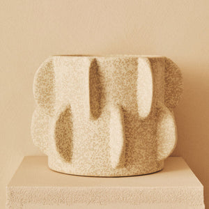 Small Cream Textured Planter | Sidra