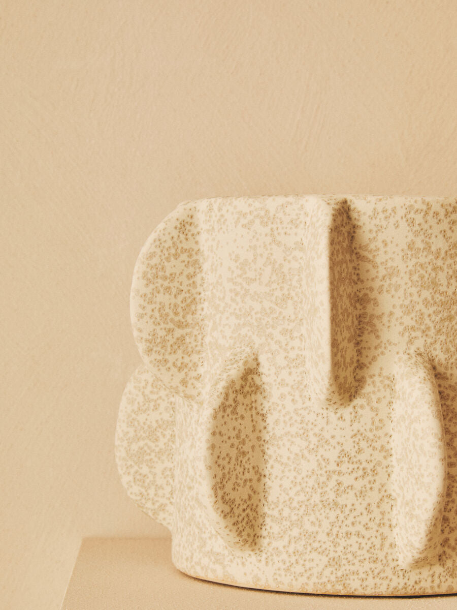 Small Cream Textured Planter | Sidra