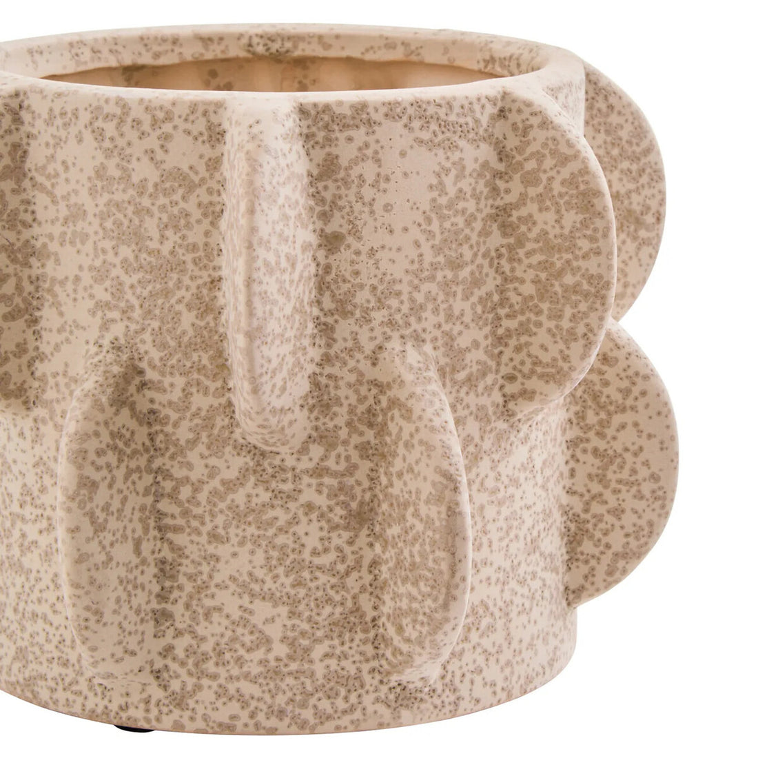 Sidra Small Cream Textured Planter