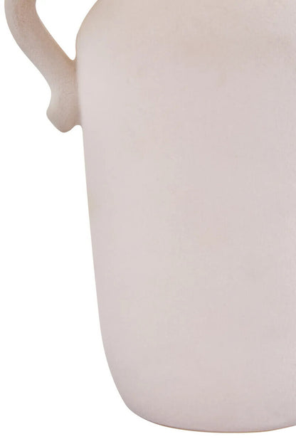 Sonata Large White Vase with Abstract Handles