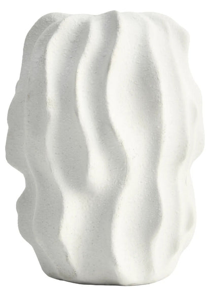 Broc Small White Textured Vase
