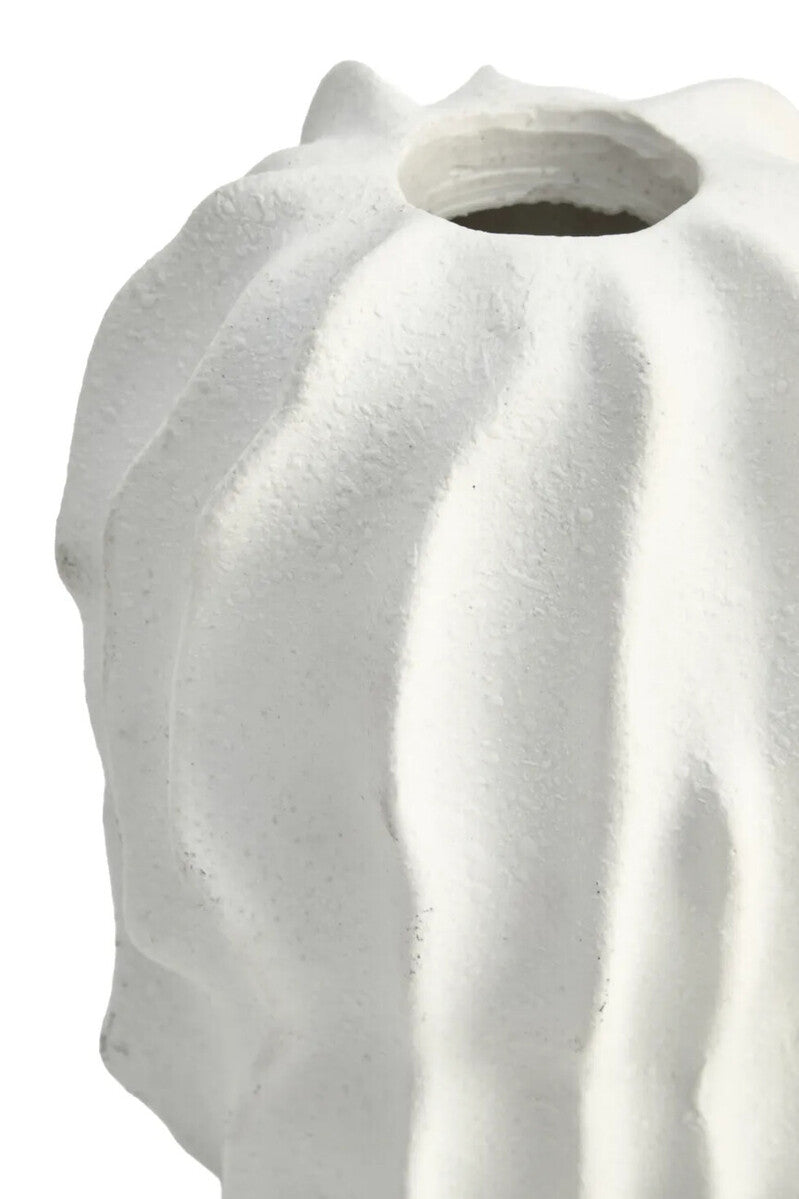 Broc Small White Textured Vase