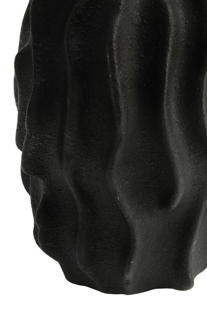 Broc Small Black Textured Vase