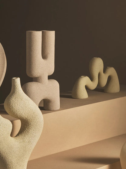 Broc Small Sandstone Effect Sculptured Vase