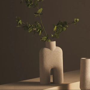Large Sandstone Effect Sculptured Vase | Broc