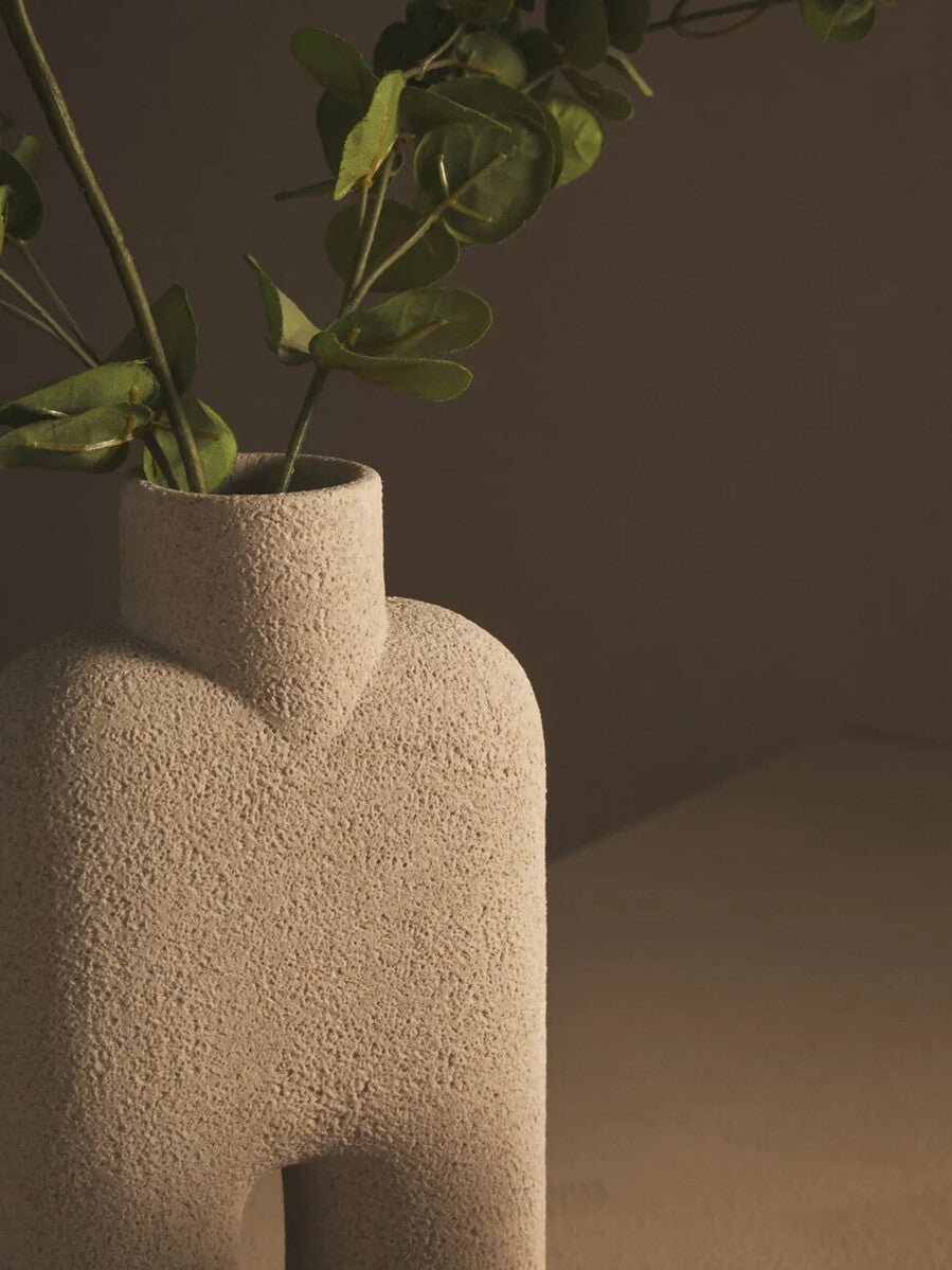 Broc Large Sandstone Effect Sculptured Vase
