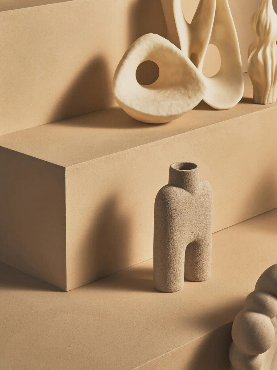 Broc Large Sandstone Effect Sculptured Vase