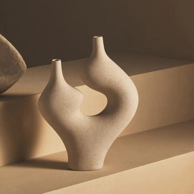 Broc Sandstone Effect Sculptural Vase