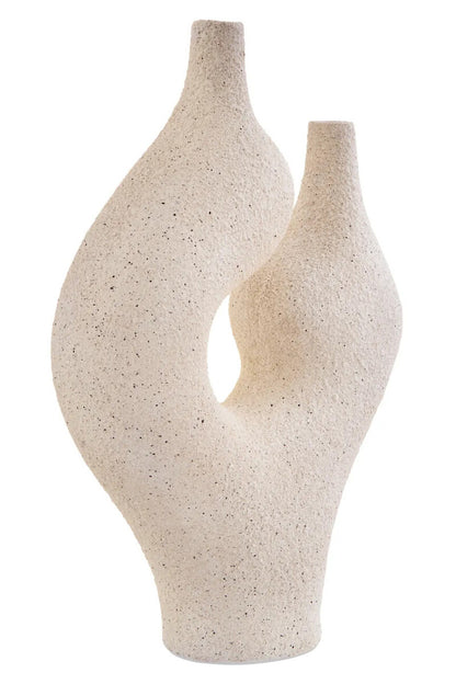Broc Cream Textured Sculptural Vase