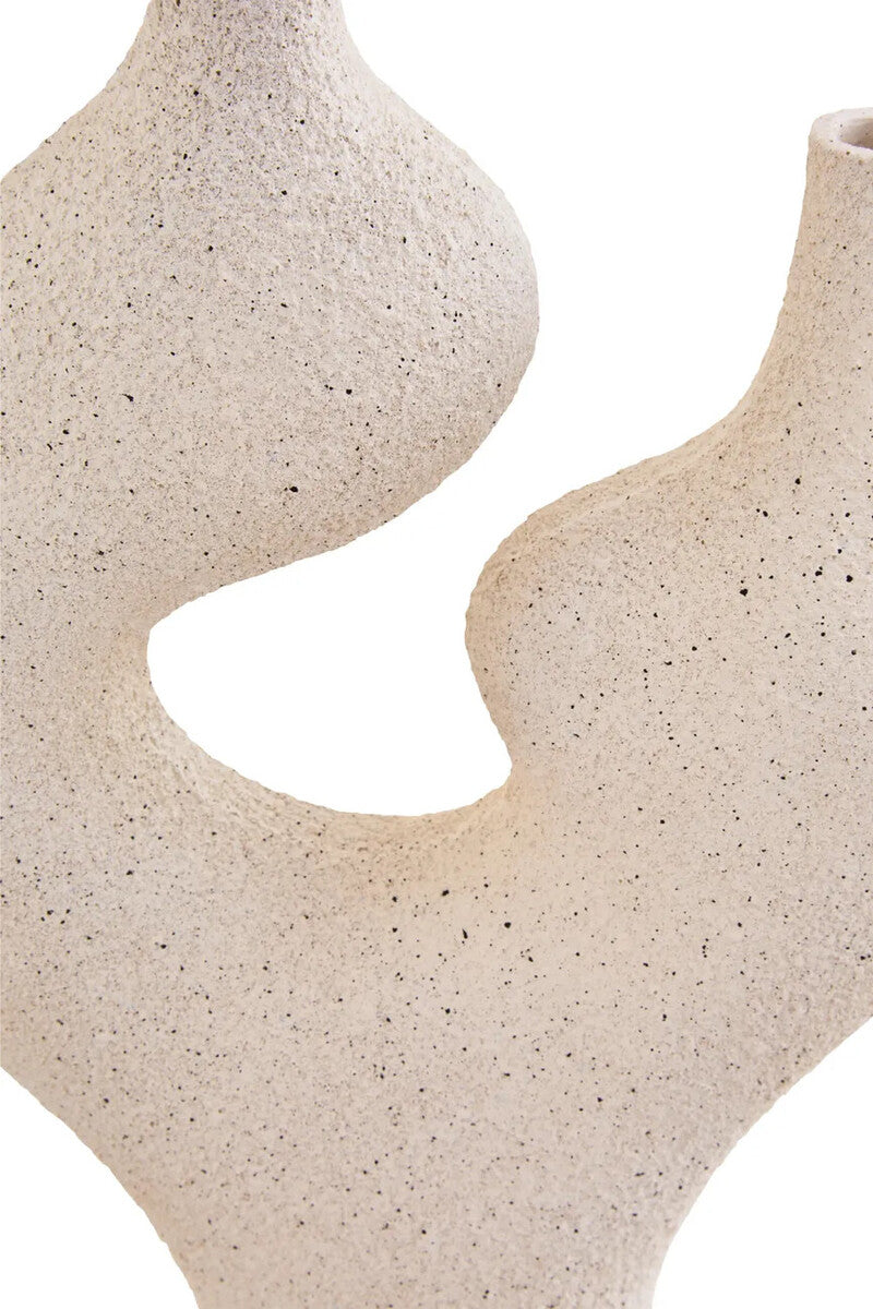 Broc Cream Textured Sculptural Vase