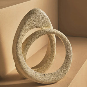 Cream Textured Loop Sculpture | Broc