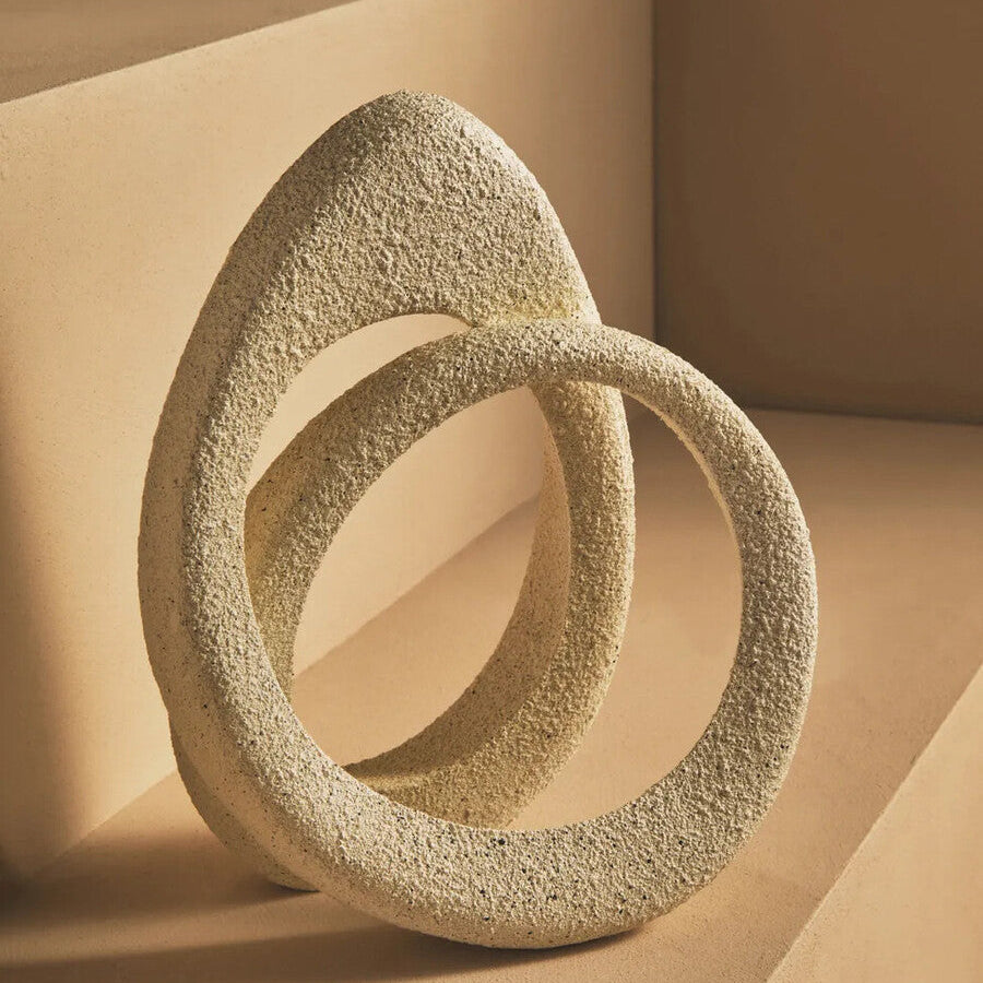 Broc Cream Textured Loop Sculpture