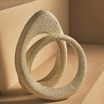 Broc Cream Textured Loop Sculpture