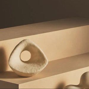 Cream Textured Geometric Sculpture | Broc