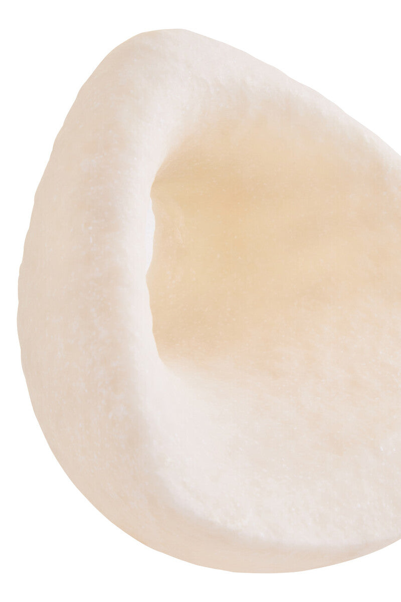 Broc Cream Textured Geometric Sculpture