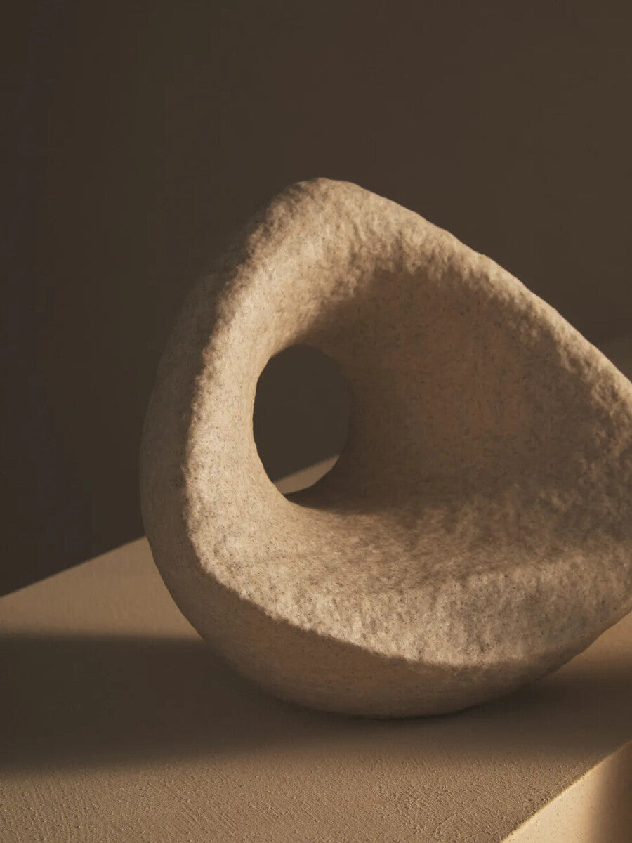 Broc Sandstone Effect Geometric Sculpture