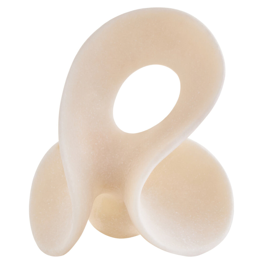 Broc Small White Marble Effect Abstract Loop Sculpture