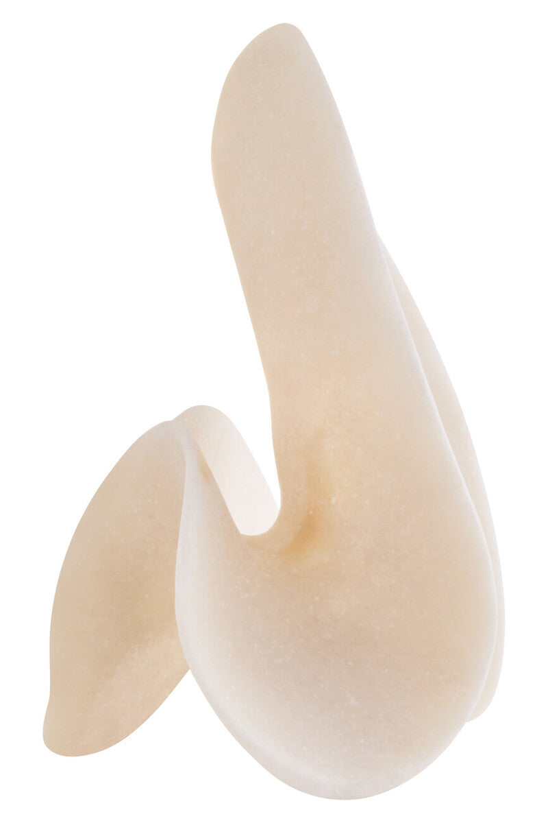 Broc Small White Marble Effect Abstract Loop Sculpture