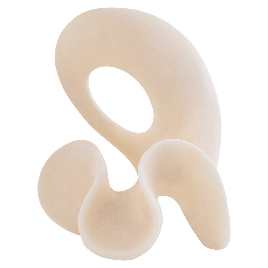 Broc Small White Marble Effect Abstract Loop Sculpture