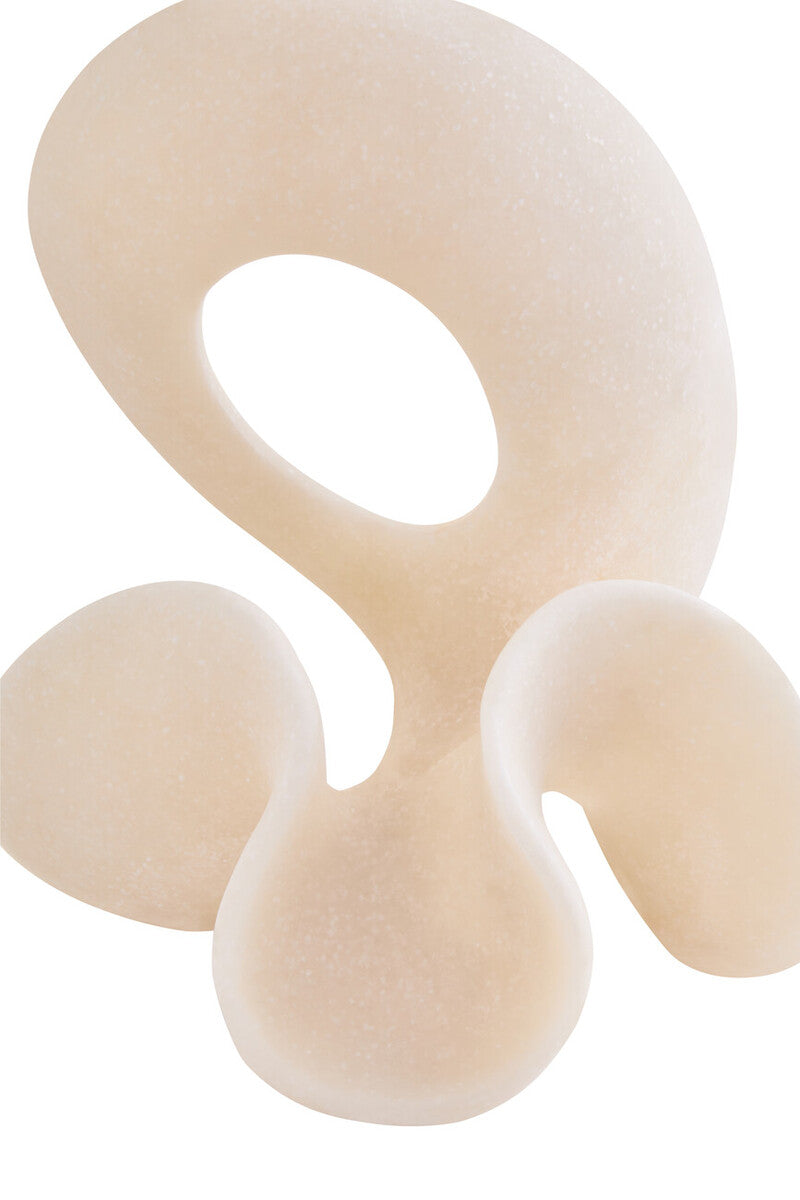 Broc Small White Marble Effect Abstract Loop Sculpture