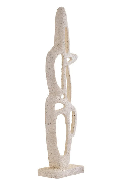 Broc Cream Textured Abstract Interlocking Sculpture