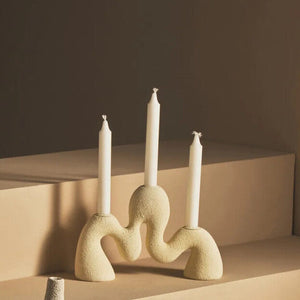 Cream Organic Candle Holder | Broc
