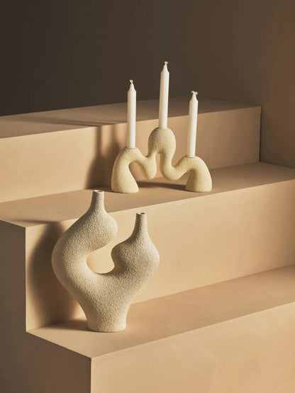 Broc Cream Organic Candle Holder