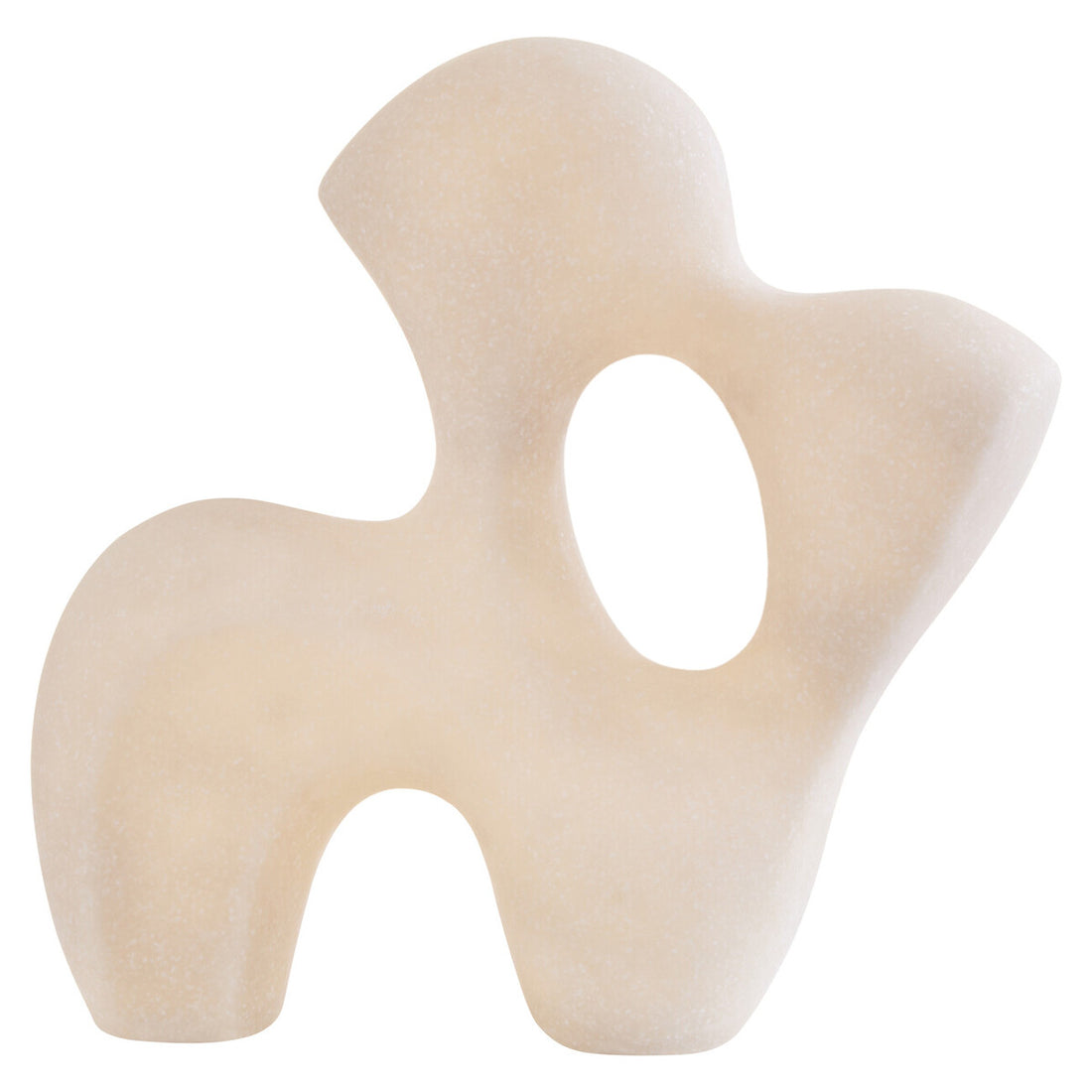 Broc White Marble Effect Organic Sculpture