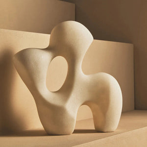 White Marble Effect Organic Sculpture | Broc